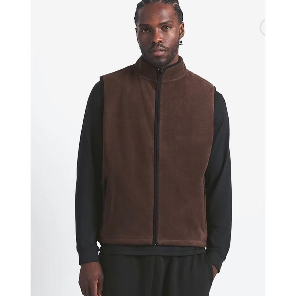 SKIMS Arctic Fleece Vest in Espresso